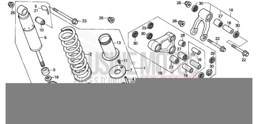 KISSEN, HINTEN NX250P de 1993